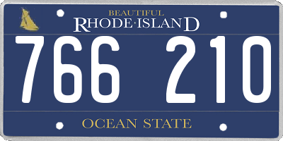 RI license plate 766210