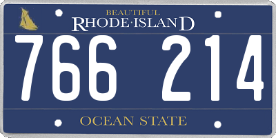 RI license plate 766214