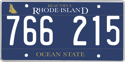 RI license plate 766215