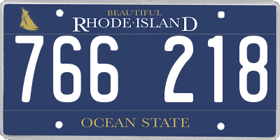 RI license plate 766218