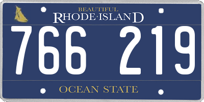 RI license plate 766219