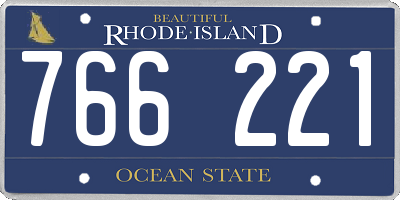 RI license plate 766221