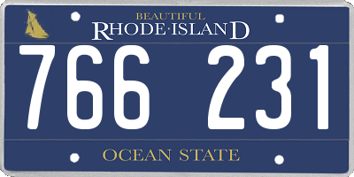 RI license plate 766231