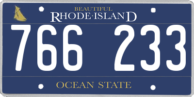 RI license plate 766233