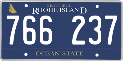 RI license plate 766237