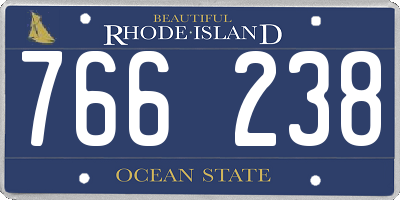 RI license plate 766238