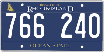 RI license plate 766240