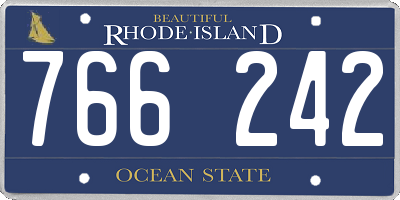 RI license plate 766242