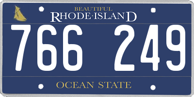 RI license plate 766249