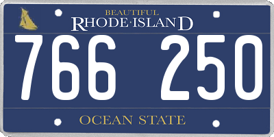 RI license plate 766250