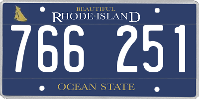 RI license plate 766251