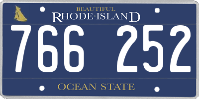 RI license plate 766252