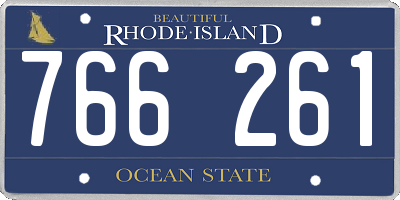 RI license plate 766261