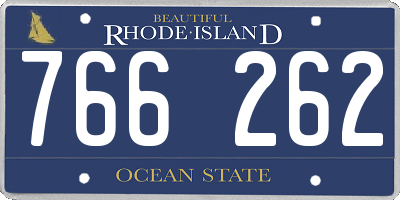 RI license plate 766262