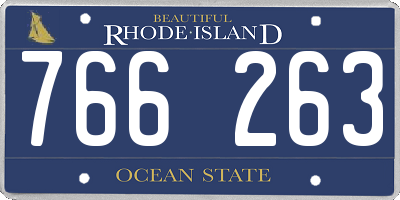 RI license plate 766263
