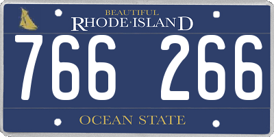 RI license plate 766266