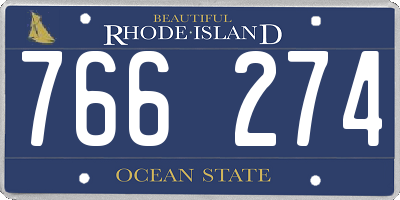 RI license plate 766274