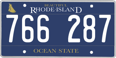 RI license plate 766287