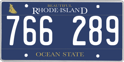 RI license plate 766289