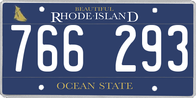 RI license plate 766293