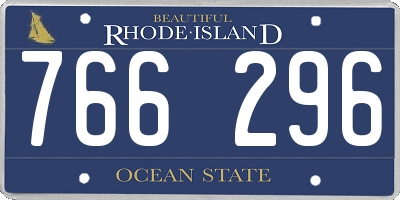 RI license plate 766296