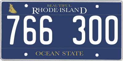 RI license plate 766300