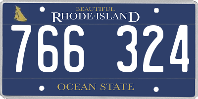 RI license plate 766324