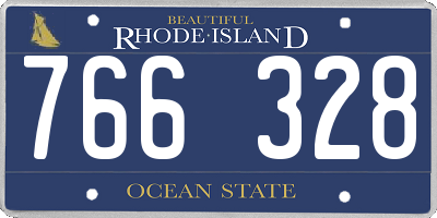 RI license plate 766328