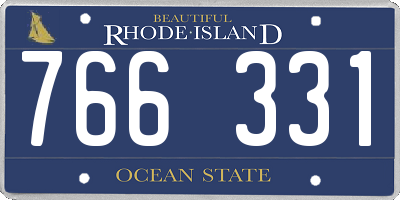 RI license plate 766331