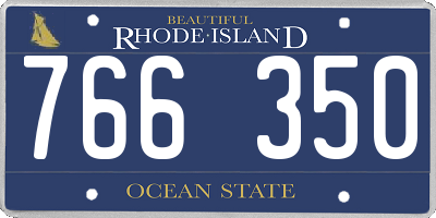 RI license plate 766350