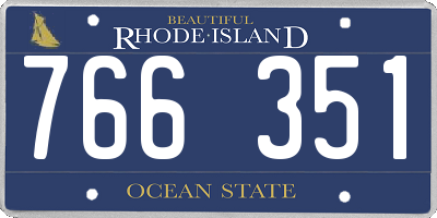 RI license plate 766351