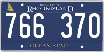 RI license plate 766370