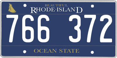 RI license plate 766372