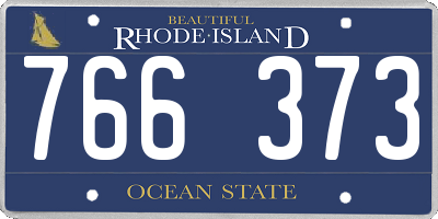 RI license plate 766373