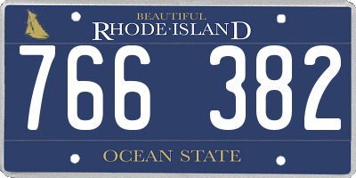 RI license plate 766382