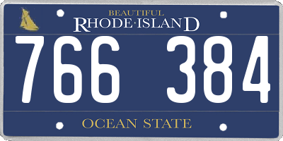 RI license plate 766384
