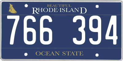 RI license plate 766394