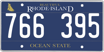 RI license plate 766395