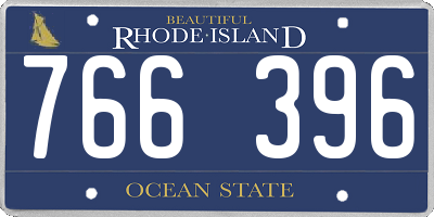 RI license plate 766396