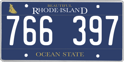 RI license plate 766397