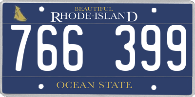 RI license plate 766399