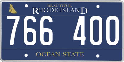 RI license plate 766400