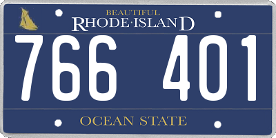 RI license plate 766401