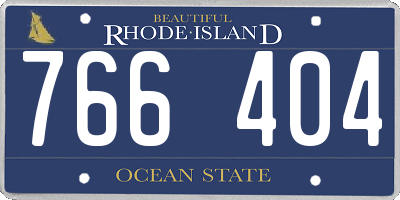 RI license plate 766404