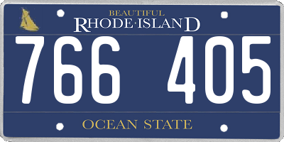 RI license plate 766405