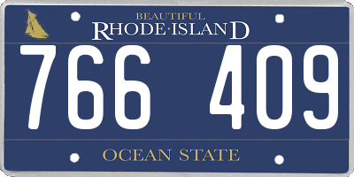 RI license plate 766409