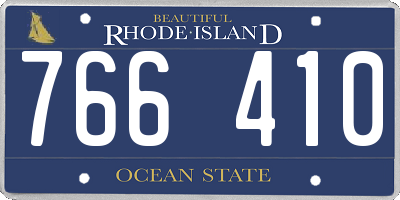 RI license plate 766410