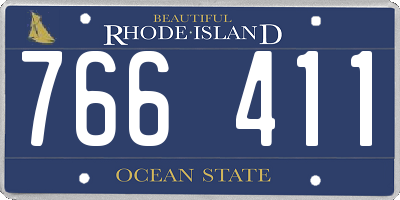 RI license plate 766411