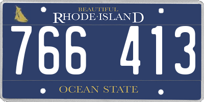 RI license plate 766413