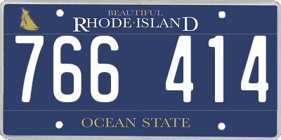 RI license plate 766414